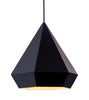 Black Geometric Hood Ceiling Lamp