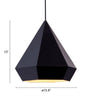 Black Geometric Hood Ceiling Lamp