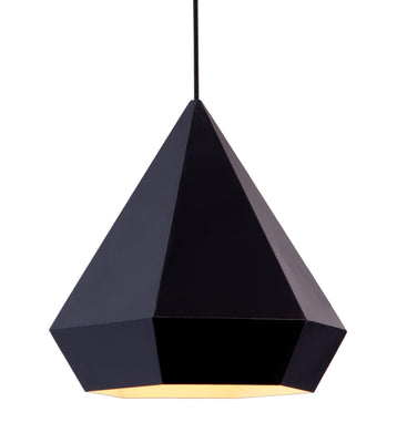 Black Geometric Hood Ceiling Lamp