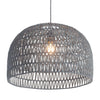 Misty Gray Woven Ceiling Lamp