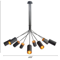 Explosion Ceiling Lamp Black