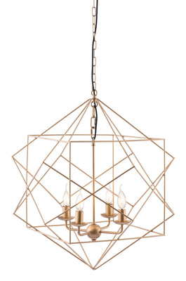 Gold Modern Geo Chandelier