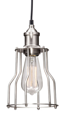 Caged Ceiling Lamp Nickel