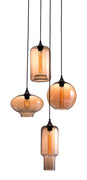 Amber and Black Hanging Ceiling Lamp