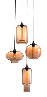 Amber and Black Hanging Ceiling Lamp