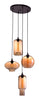 Amber and Black Hanging Ceiling Lamp