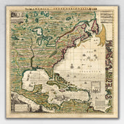 12" x 12" Vintage 1773 Map of British Empire in North America Wall Art