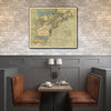 24" x 28" Vintage 1771 Map of North America Wall Art