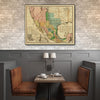 16" x 20" Vintage 1846 Map of Mexico Wall Art