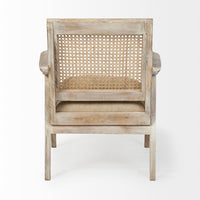 Wooden Chair with Cane Mesh Backrest