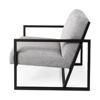 Geo Modern Gray and Black Accent or Side Chair