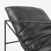 Black Faux Leather Contemporary Metal Chair