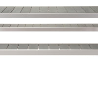 Belmar Gray Brushed Aluminum Picnic Table Set