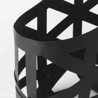 Set of Two Black Geometric Metal Baskets