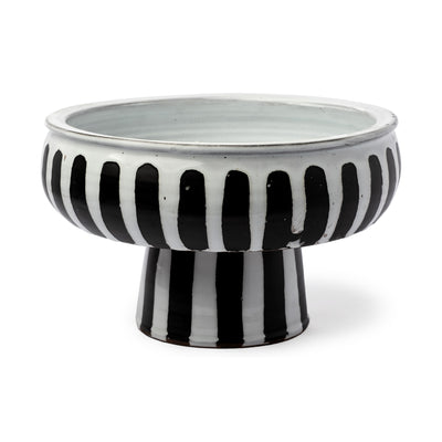 White And Black Ceramic Decorative Bowl