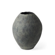 Kyros Gray 23" Earthy Ceramic Oval Vase