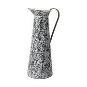 Black and White Textured Jug Vase