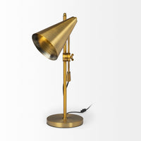 Sleek Golden Cone Adjustable Table or Desk Lamp