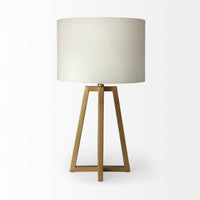 Metallic Gold Tone Geometric Table Lamp