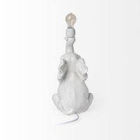 White Happy Baby Elephant Table or Desk Lamp