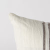 off white Pillow Cover with Brown Stripes