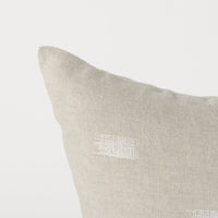 Canvas Beige and White Square Accent Pillow Cover