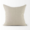 Canvas Beige and White Square Accent Pillow Cover