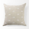Canvas Beige and White Square Accent Pillow Cover