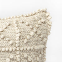 Off-White Embossed Details Pillow Cover