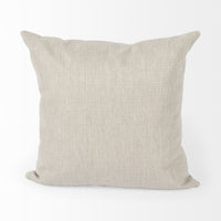 Neutral Sand Basket Weave Accent Throw Pillow