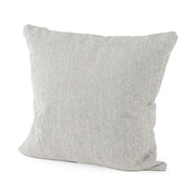 Ash Gray Basket Weave Accent Throw Pillow