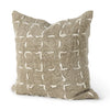 Rustic Sand and White Square Decorative Pillow Cover