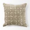 Rustic Sand and White Square Decorative Pillow Cover