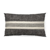 Black and White Striped Lumbar Accent Pillow Cover