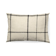 Black And Beige Plaid Lumbar Accent Pillow Cover