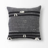 Dark Gray Detailed Throw Pillow Cover