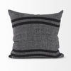 Dark Gray Detailed Throw Pillow Cover