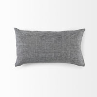 White and Black Pattern Lumbar Throw Pillow Cover