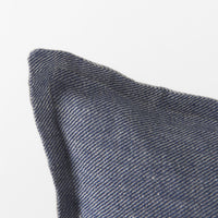Gray and Blue Color Block Lumbar Pillow Cover