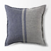 Gray and Blue Color Block Pillow Cover