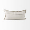Cream Bordered Lumbar Pillow Cover