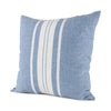 Blue and Cream Middle Striped Pillow Cover