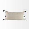 Beige and Black Dotted Lumbar Pillow Cover