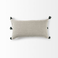 Beige and Black Dotted Lumbar Pillow Cover