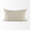 Beige and White Patterned Lumbar Pillow Cover