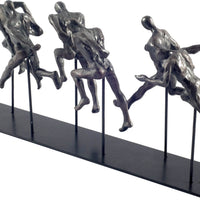 Black Resin Sprinters Sculpture