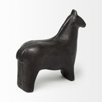 Black Cast Aluminum Horse Shaped Sculpture