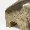 Gold Cast Aluminum Raging Bull Sculpture