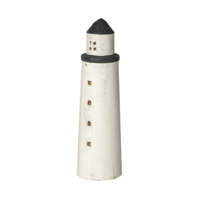 White Jumbo Rustic Wooden Lighthouse