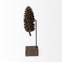 Brown Resin Pinecone Shaped Sculpture